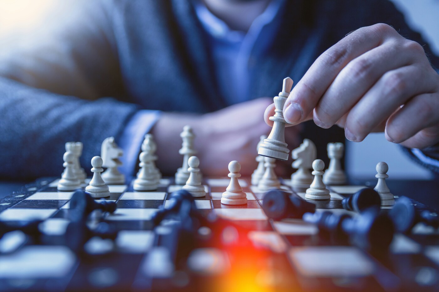 Chessboard symbolizing strategic leadership and organizational resilience